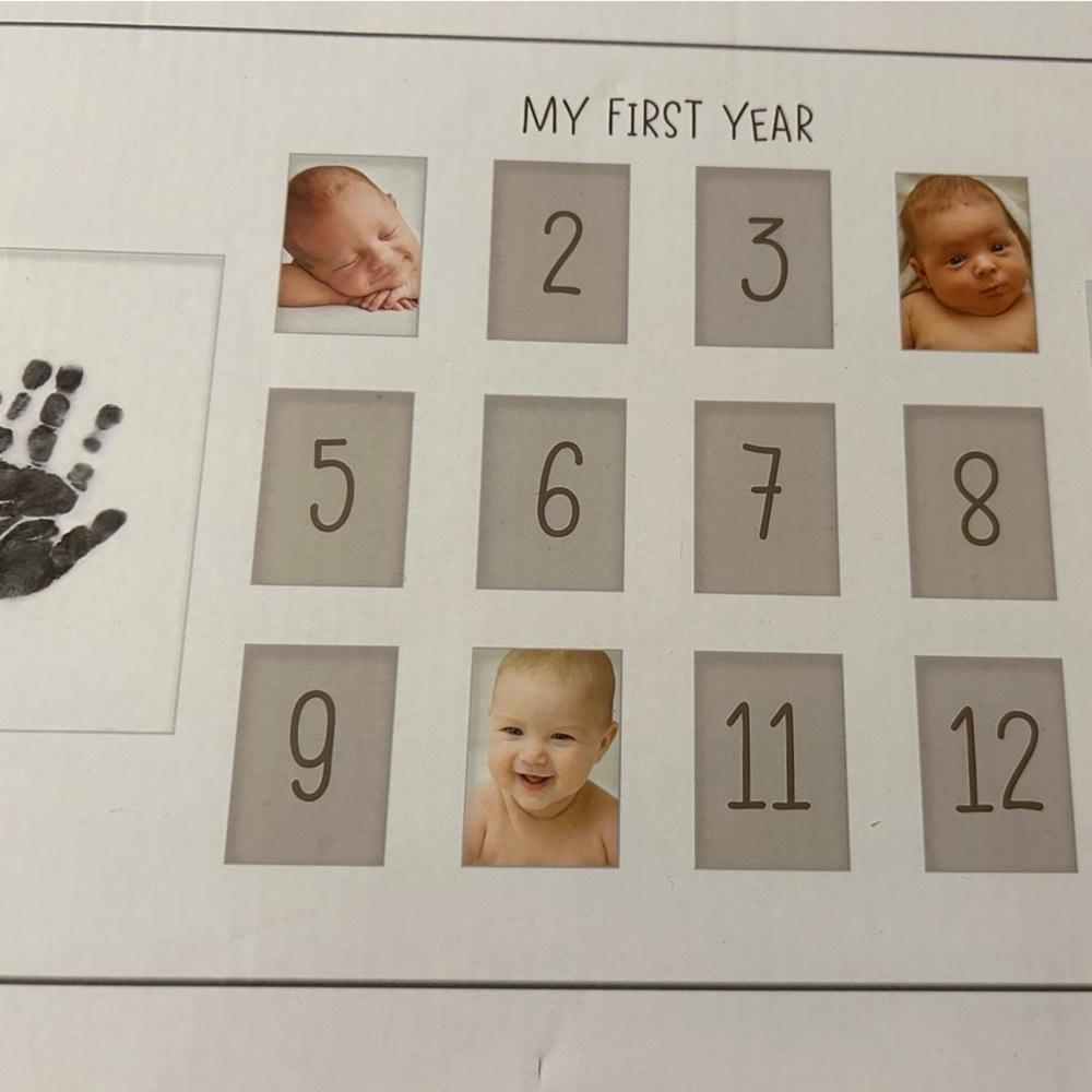 My First Year Baby Handprint and Footprint Keepsake Monthly Picture Phot… - Picture 8 of 8